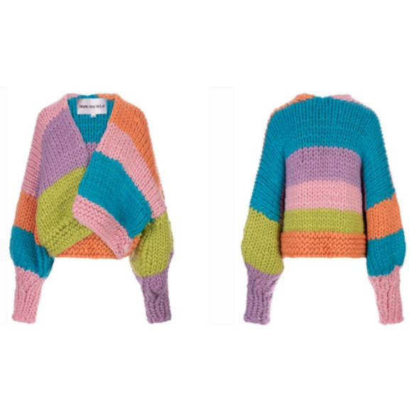 HOPE MACAULAY daphne chunky knit anthropologie cardigan goop sweater $650 S/M - Picture 16 of 16